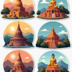 Temples & Holy Sites - Sticker Sheet v15